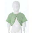 thumbnail image 2 of vastwit Baby Girls Knit Cardigan Short Sleeve Single Button Ruffle Dress Cover Up Green 2-3, 2 of 7