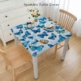 thumbnail image 2 of HAOXIT Square Reusable Table Cloth Waterproof Stain-Proof Wipeable Washable Table Cover for Party,Picnic,Tabletop, Dining Room, Indoor and Outdoor Dining, Decor 54''x54'', 2 of 7