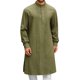 thumbnail image 1 of pstuiky Camisas casuales de manga larga para hombre, Conjunto de túnica musulmana para hombre, túnica árabe de manga larga con cuello alto, bolsillo y botones, túnica informal top de hombre xxxl, 1 of 8