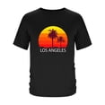 thumbnail image 3 of ibuvkizy Mens Graphic Tees Short Sleeve Crew Neck Casual Letter Print Summer Beach Vintage Hawaiian Vintage Pullover Black,2XL, 3 of 4