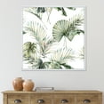 thumbnail image 2 of Monstera and Coconut Leaves With Tropical Pattern 36 in x 36 in Framed Painting Canvas Art Print, by Designart, 2 of 5