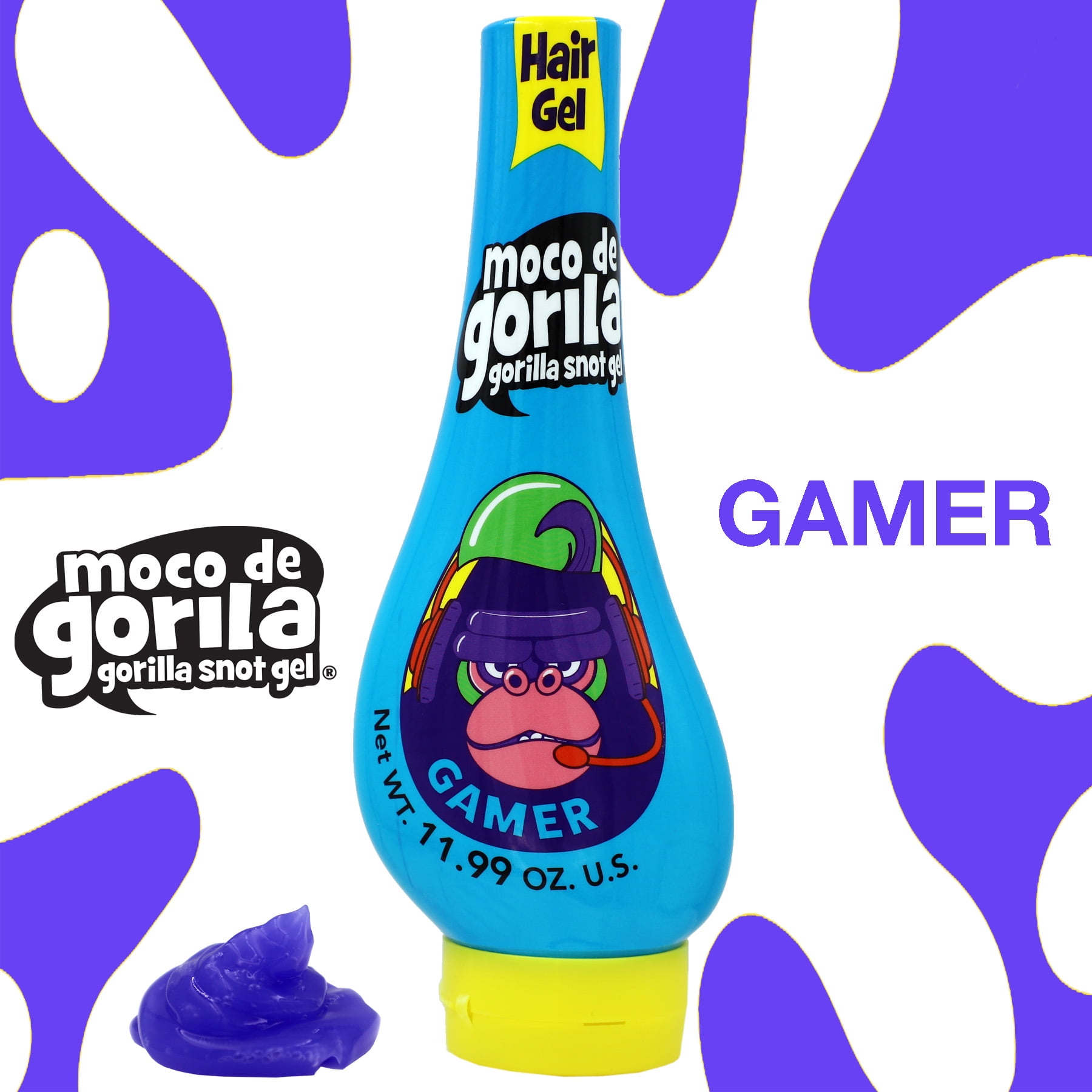 Moco de Gorila Gamer Hair Gel, Nourishing, Long-Lasting Hold, Unisex, 11.9  oz Squeeze Bottle