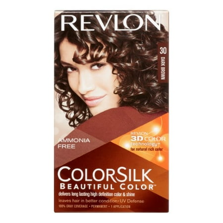 Revlon ColorSilk Hair Color, Dark Brown (Best Drugstore Dark Brown Hair Dye)