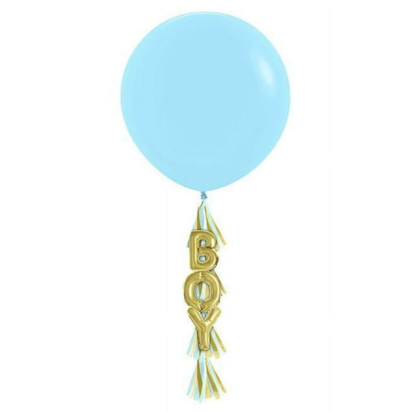 Boy Baby Shower Blue Balloon with Tassel(Each)