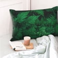 thumbnail image 4 of Fotbe Green Leave Fern Funda de Almohada Decorativa Estilo Occidental, Lujo en Algodón, Fundas para Almohadas King, Cojín Estampado para Decoración del Hogar-14"x20", 4 of 6