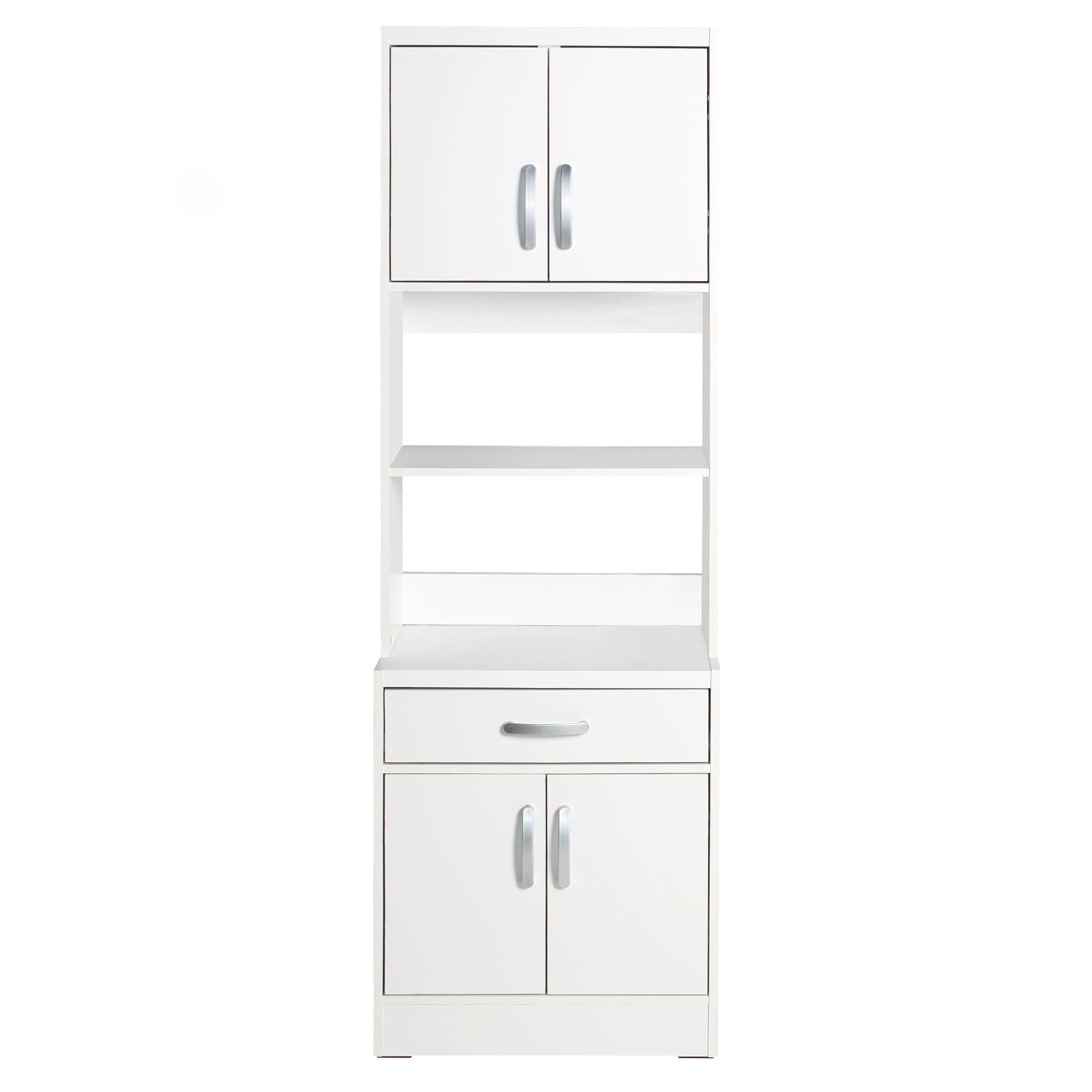 Go Green Woods Shelby Tall Wooden Kitchen Pantry (White) - Walmart.com