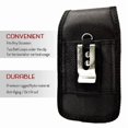 thumbnail image 4 of Large Rugged Cell Phone Vertical Pouch With Metal Clip And Belt Loop Holster, 4 of 5