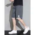 thumbnail image 2 of Pantalones cortos para hombre, bermudas largas con cordón ajustable, diseño informal, básico, negro, con gráficos, ofertas especiales, tallas grandes, a la moda, finos, a granel, 2 of 5