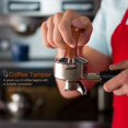 thumbnail image 5 of Stamp Made Of Chrome-plated Steel And Real Wood Handle Incl. Mat, Coffee Press - Coffee Grinder For Coffee Machine Portafilter (58mm), 5 of 5