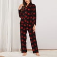thumbnail image 2 of Fotbe Bloody Hand 1 Pattern Long Sleeve Pajama Set for Women,Sleepwear Set,2-piece Loungewear Set,Soft PJs Comfy Nightwear with Pockets -XX-Large, 2 of 7