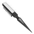 thumbnail image 4 of Peine para peinar el cabello, cepillo para peinar el cabello unisex multifunción de doble cara para barbería negro, 4 of 14