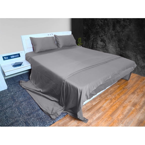 Cloud Fino 100% Cotton Sheet Set- 4 Piece Sheet Set- 600 Thread count- Flat Sheet, Fitted Sheet ups to 15" Deep pocket and 2 pillowcases- Super Soft Hotel Luxury Sheets Set(Taupe,Cal-King)