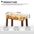 thumbnail image 7 of ZUXONGSY Sunflower Pumpkin Stool Covers Rectangle 2 Packs Saddle Seat Cover with Elastic Bands Vanity Stool Cover for Wooden Metal Bench Spandex Chair Cover Stretch Slipcovers, 7 of 7