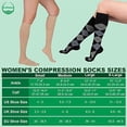 thumbnail image 2 of EvoNation Women’s Knee-High Graduated Compression Socks, 20-30 mmHg – Firm Pressure Sheer Socks, Support Stockings Hose, Black, Medium, 2 of 8