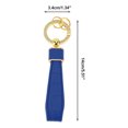 thumbnail image 2 of Ofertas Únicas 1 Pc Llavero de Rhinestone Tono Dorado Cuero Sintético Azul Aleación de Zinc, 2 of 5