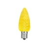 Novelty Lights 25 Pack C7 LED Ultra Bright Outdoor Christmas Replacement Bulbs, Yellow,C7/E12 Candelabra Base, .5 Watt