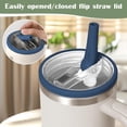 thumbnail image 5 of 2 Pack  Quencher 30 OZ Flip Straw Lid - Leak Proof Replacement for H2.0 FlowState Tumbler,  Spill Proof Cup (Dark Blue), 5 of 6