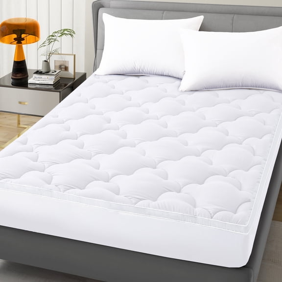 WQSPRING Twin Mattress Topper 500GSM Extra Thick Cooling for Back Pain 8-21 inch Deep Pocket White