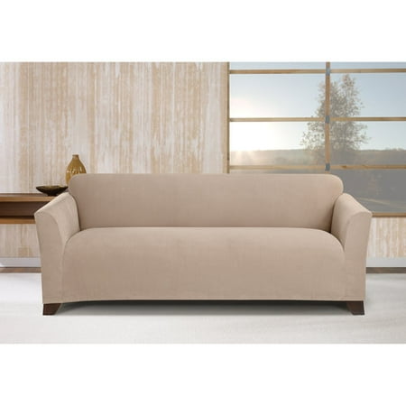 Stretch Morgan 1-Piece Sofa Furniture Cover, Khaki