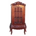 thumbnail image 2 of D-Art Collection Victorian Display Curio Cabinet in mahogany wood, 2 of 3