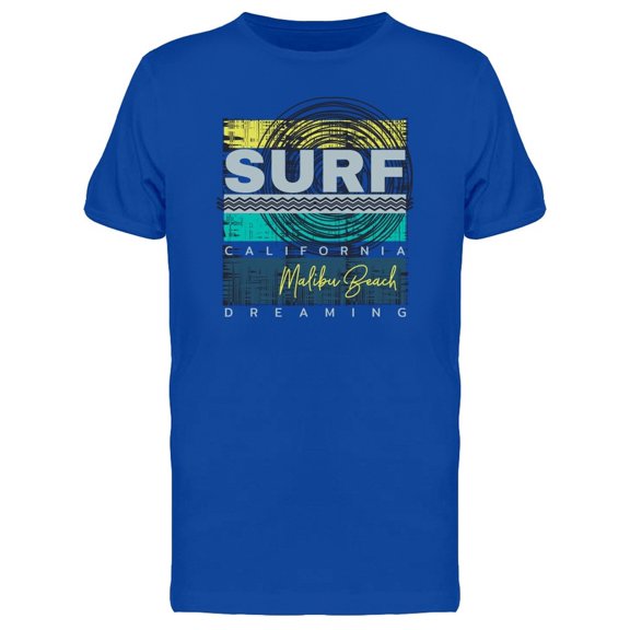 Surfing California Malibu Beach Tee Men's -Image by Shutterstock