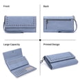 thumbnail image 3 of TAZAG retro PU leather clutch bag for women new fashion rivet design tri-fold wallet, 3 of 5