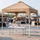 thumbnail image 1 of Carpa Plegable 3x3 m , Toldo Oxford 150D Impermeable Protección UPF50+ Anti Rayos UV, Mecanismo Bloqueo Central Armado Rápido Sin Herramientas-Para Jardín, Patio, Camping, Fiestas y Puestos De Feria, 1 of 7