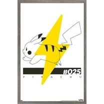 Pokemon - Pikachu Line 25 Wall Poster, 22.375" x 34" Framed