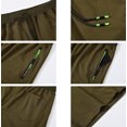 thumbnail image 3 of YuKaiChen Mens Shorts Casual Sports Drawstring Zipper Pockets Elastic Waist Armygreen 42, 3 of 8