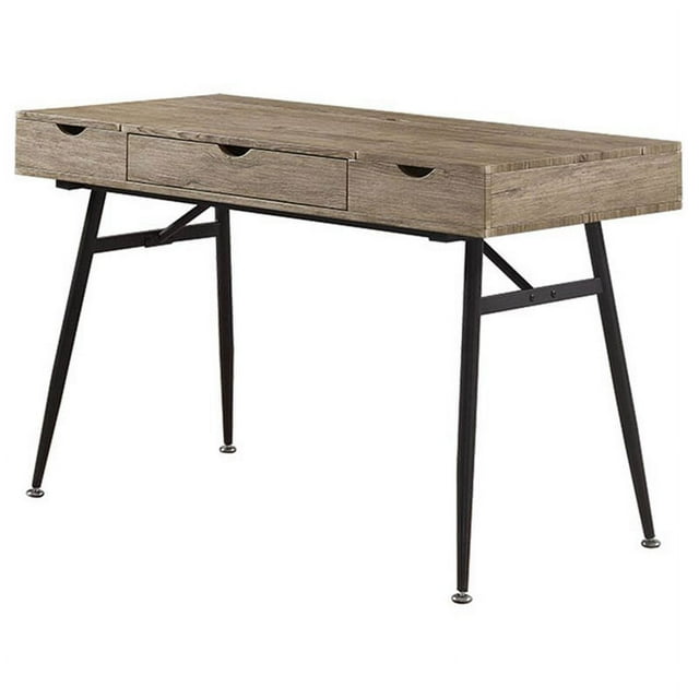 Coaster Bureau d'Écriture en Bois avec Tiroir Raine en Bois Flotté Rustique et Bronze Foncé