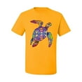 thumbnail image 2 of Wild Bobby, Colorful Rainbow Sea Turtle Animal Lover Men's Graphic T-Shirt, Gold, Medium, 2 of 3
