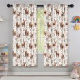 thumbnail image 5 of Blackout Kids Curtains,White Highland Cow Flower Butterfly Pattern Childrens Insulated Curtains Set Of 2,Bedroom Essentials,Toddler Room Decor 42"x63", 5 of 5