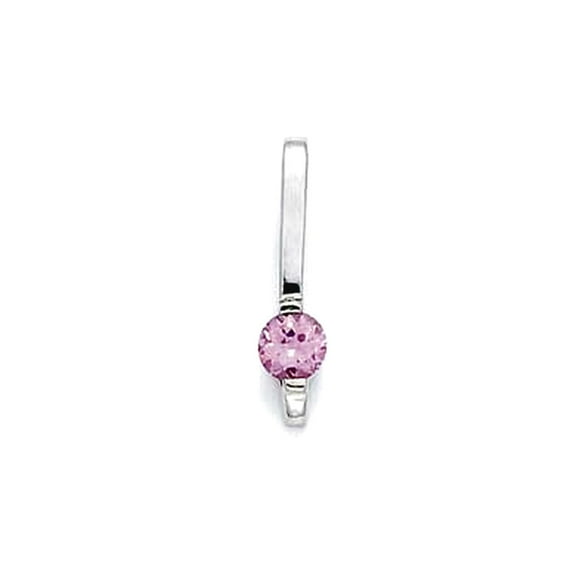 925 Sterling Silver Created Pink Sapphire Pendant Necklace Pendant for Women