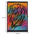 thumbnail image 4 of Multicolor Hippie Hamsa Poster Printed Multi-Styles Boho Indian Tie Dye Tapestry Wall Hanging Hippie Animal Printed Cotton Poster Wall Decor, 4 of 4