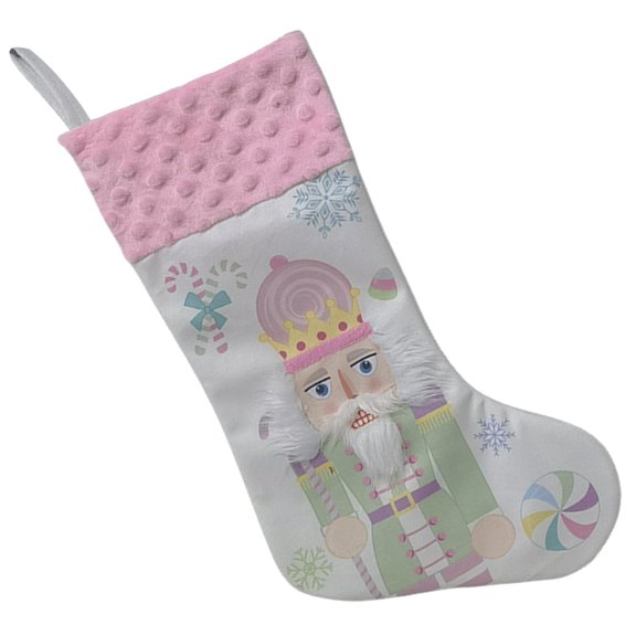 Nutcrackers Soldier Christmas Stocking Large Capacity Present Bag Home Ornament Stylish Festival Decoration