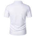 thumbnail image 3 of Mens Casual Short Sleeve Tops Button V-Neck Muscle Fitness Workout Blouse Tee, 3 of 11