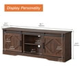 thumbnail image 2 of WAMPAT Farmhouse TV Stand with Sliding Barn Door for 75" TVs, Entertainment Center with Adjustable Shelf and Storage Cabinets, Media Console Table for Living Room,Hallway,Rustic Brown, 2 of 6