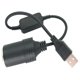 thumbnail image 3 of Ouou USB A Macho A 12 V Encendedor De Cigarrillos De Coche Convertidor De Encendedor Hembra Soporte Grabadora De Conducción Gps E-Dog Etc Negro 60 Cm, 3 of 5