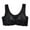 Black, variant on Women's Floral Lace Bra Plus Size Firm Hold Non Wired Non Padded Full Coverage（Blue,L)