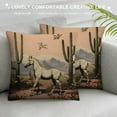 thumbnail image 3 of JEUXUS Long Live Cowgirls Wild and Free Retro Western Cowgirl Horse Cactus Desert Throw Pillow Cover,18"X18" Pillowcase Cushion Cover for Home Bedroom Girls Room Dorm Decor,Gifts for Teen Girls, 3 of 5