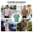 thumbnail image 3 of Kdxio fall cute gnome Pumpkin Print Men's Short Sleeve Polo Shirt,Midweight Men's Shirt-Large, 3 of 5