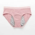 thumbnail image 2 of Alun Period Panties for Women Menstrual Comfortable Leak Proof Mid High Waist Aunt Underwear Ladies Stylish Texture Design Breathable Stretch Briefs Red S, 2 of 3