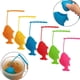 thumbnail image 5 of Colador de té de silicona con forma de pez - apto para uso alimentario, reutilizable - para té a granel, mango largo, filtro de orificios pequeños, para viajes/oficina, 5 of 7