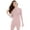 Pink, variant on comerut 2 Pcs/Set Winter Women Thermal Underwear Set Middle-high Collar Long Sleeve Warm Thick Plush Slim Fit Elastic Lady Cold Weather Pajamas Set Homewear Clothing