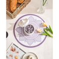 thumbnail image 4 of Impression D'un Ct Sets De Table Mandala Ronds Imprim Bohme En Pvc Lot De 6 Sets De Table Lavable Rsiste La Chaleur Antidrapant Tapis De Table P, 4 of 5