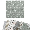 thumbnail image 4 of 7Pcs Cotton Fabrics 50 x 50Cm DIY Floral Dots Assorted Squares Pre-Cut Quarters Bundle Cotton Quilt Fabric Sewing Quilting Patchwork Bundle[Grey], 4 of 9