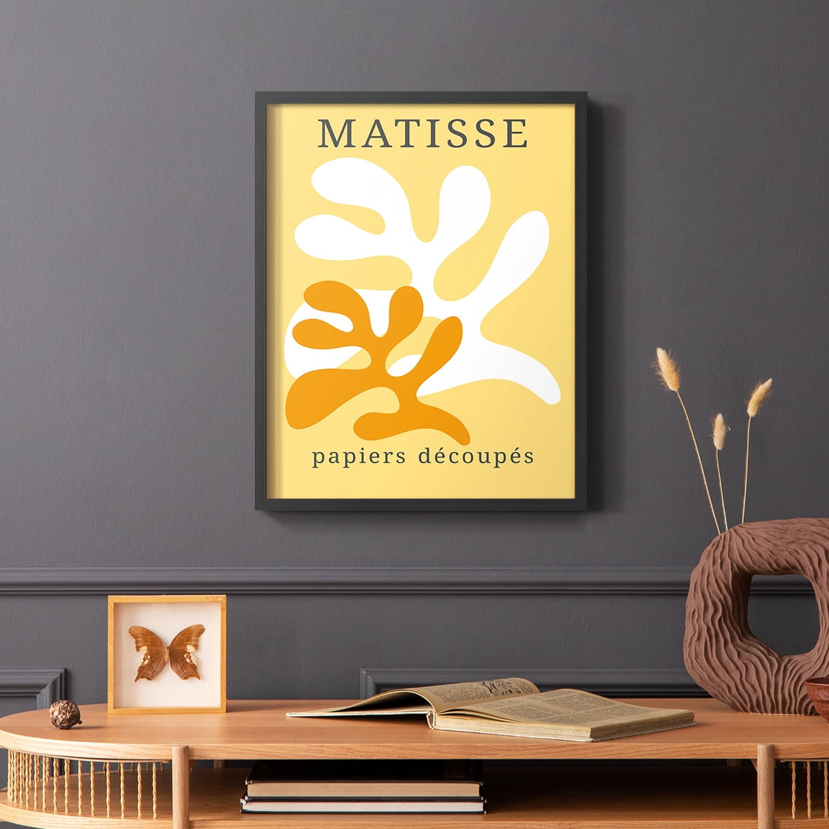 Matisse CCCLVII in Black Solid Wood 22 x 28 Framed Print
