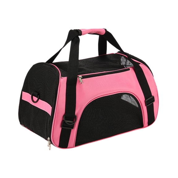 MIRVAXEN Pet Carrier Bag, Soft Carrier, Travel Carrier for Small Pets, Portable, Ventilated, Breathable, Handbag/Shoulder Style, Multi-Use for Shopping, Walking, Travel, Hiking(Pink)