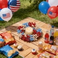 thumbnail image 5 of Nkmbld 250th Anniversary Patriotic Wreath, Independence Day Wreath Red White Blue Flower Wreath for Veterans Day Memorial Day Flag Day Wall Window Decor, 5 of 8