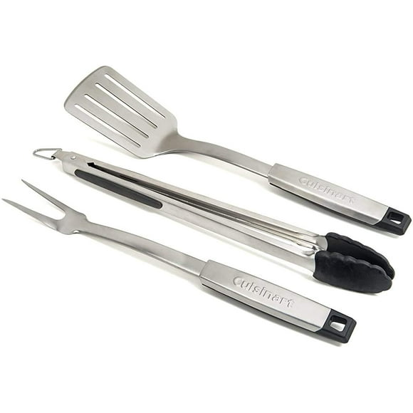 Cuisinart Ensemble d'Outils de Grillade Professionnel 3 Pcs, Acier Inoxydable